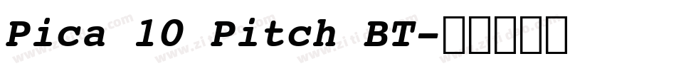Pica 10 Pitch BT字体转换